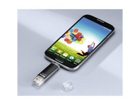 hama Clé USB 3.0 'Laeta Twin', 256 GB, noir