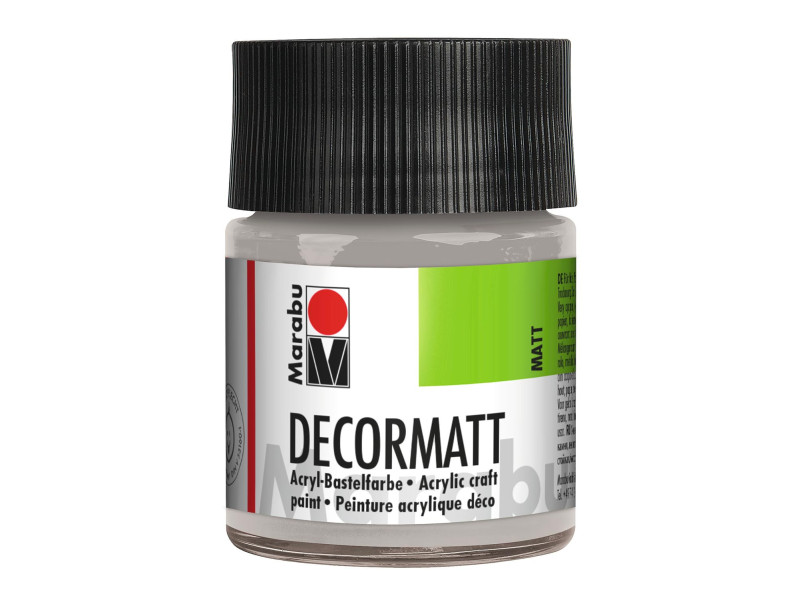 Marabu Peinture acrylique 'Decormatt', argent métallique,50