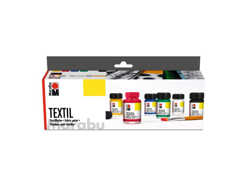 Marabu Peinture pour tissu 'Textil', kit de démarrage,