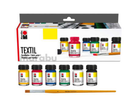 Marabu Peinture pour tissu 'Textil', kit de démarrage,