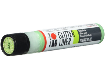 Marabu Peinture à effet Glitter-Liner, vert kiwi scintillant