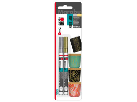 Marabu Marqueur laque 'Brilliant Painter Basic' blister de 2