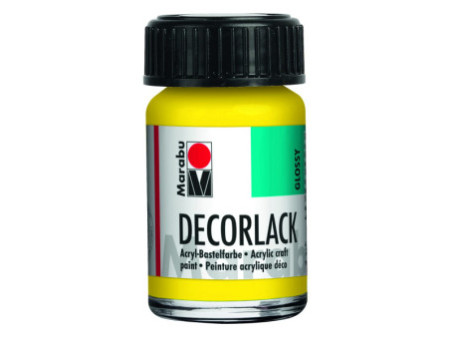 Marabu Vernis acrylique 'Decorlack', jaune, 15 ml,