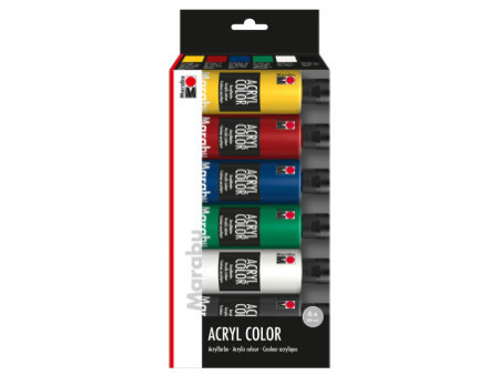 Marabu Peinture acrylique 'BasicAcryl', kit pour débutants