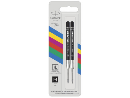 PARKER Recharge pour stylo à bille QUINKflow ECO, M, noir