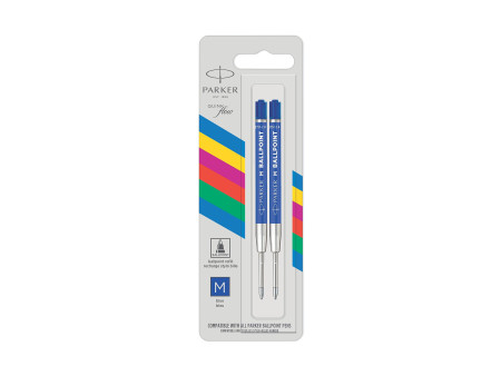 PARKER Recharge pour stylo à bille QUINKflow ECO, M, bleu