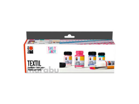 Marabu Peinture pour tissu 'Textil', Kit SWEET CANDY