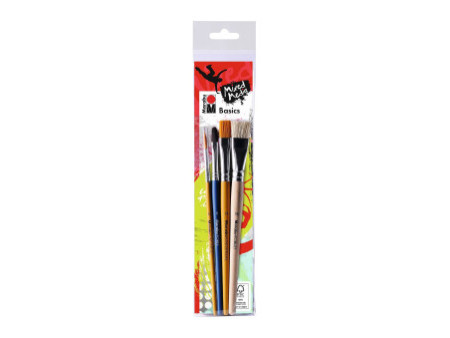 Marabu Kit de pinceaux 'Basics', équipement de base
