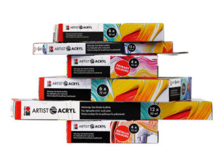 Marabu Set de peinture acrylique 'Artist Acryl', 12 x 12 ml