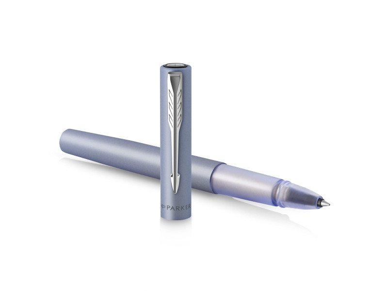 PARKER Stylo roller VECTOR XL, bleu argent métallisé C.T.