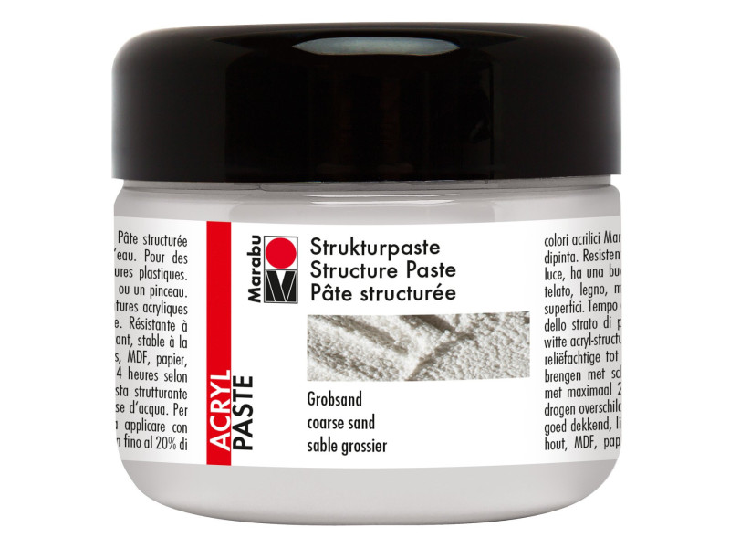 Marabu Pâte structurée acrylique, 225 ml, sable grossier,