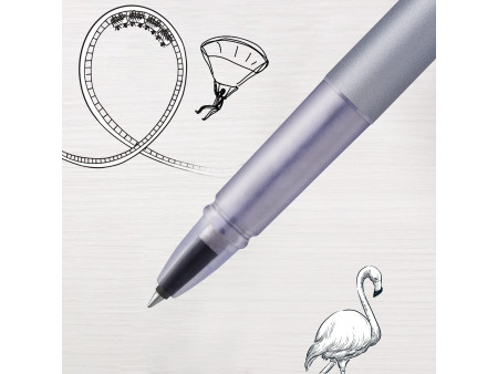PARKER Stylo roller VECTOR XL, bleu argent métallisé C.T.