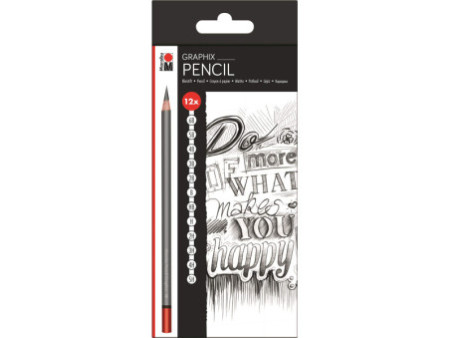 Marabu Crayon de papier 'GRAPHIX', étui de 12 en carton,
