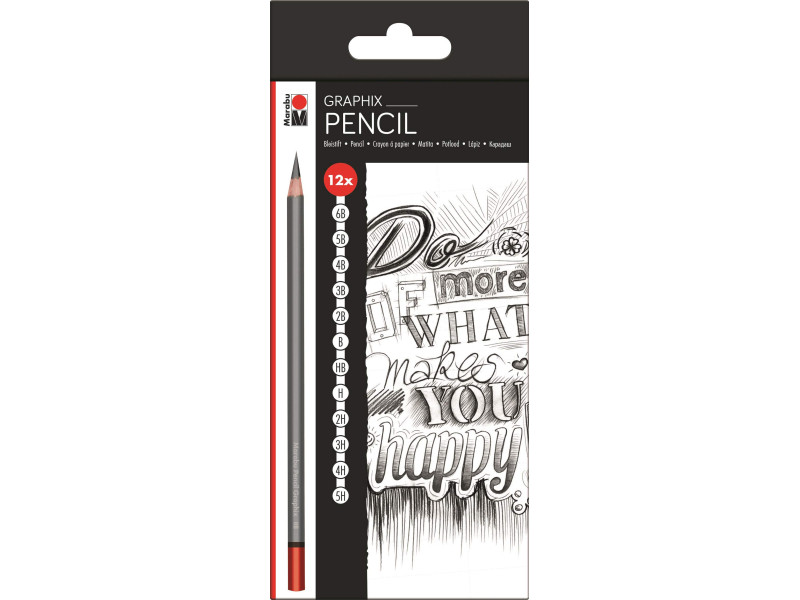 Marabu Crayon de papier 'GRAPHIX', étui de 12 en carton,