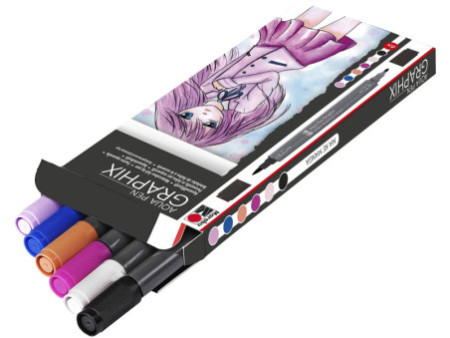 Marabu Feutres aquarellables 'GRAPHIX' MA KE MANGA,