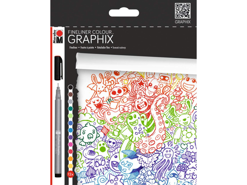 Marabu Feutre fin COLOUR GRAPHIX, 'DOODLE SUPREME', par 12