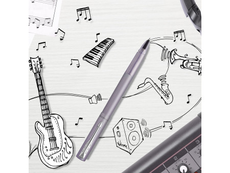 PARKER Stylo roller VECTOR XL, bleu argent métallisé C.T.