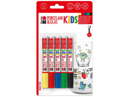 Marabu Marqueurs 'Porcelaine & verre KIDS', MAXI FUN