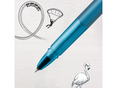 PARKER Stylo roller VECTOR XL, bleu sarcelle métallisé C.T.
