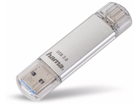 hama Clé USB 3.0/3.1 'C-Laeta', 32 GB, argent