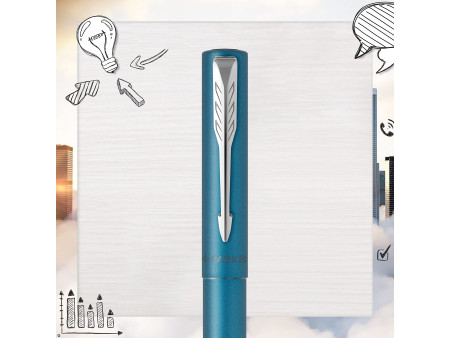 PARKER Stylo roller VECTOR XL, bleu sarcelle métallisé C.T.