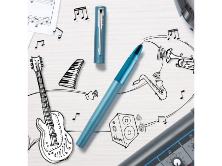 PARKER Stylo roller VECTOR XL, bleu sarcelle métallisé C.T.