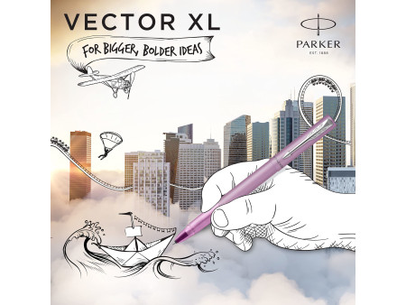 PARKER Stylo roller VECTOR XL, lilas mat métallisé C.T.