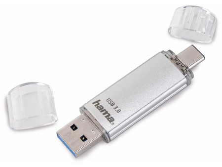 hama Clé USB 3.0/3.1 'C-Laeta', 32 GB, argent