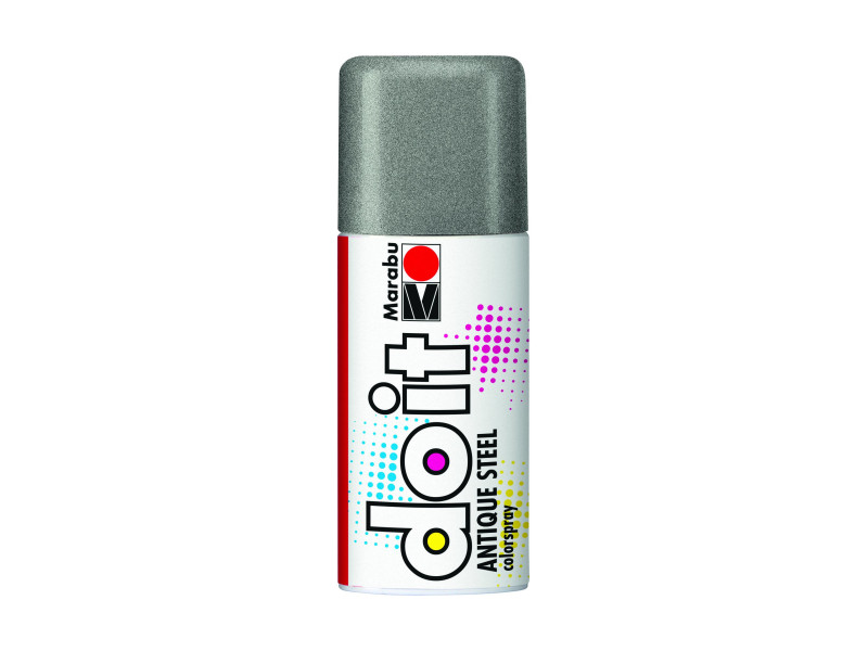 Marabu peinture aérosol do it ANTIQUE STEEL, argent antiqu