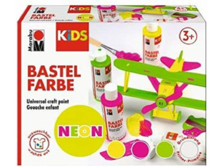 Marabu KiDS Gouache pour enfant 80 ml, kit de 6