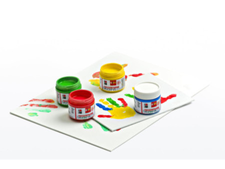 Marabu KiDS Kit de gouache au doigt, 100 ml, kit de 4