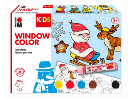 Marabu KiDS Window Color 'Christmas', kit, 6 x 25 ml