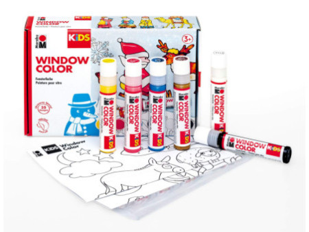 Marabu KiDS Window Color 'Christmas', kit, 6 x 25 ml