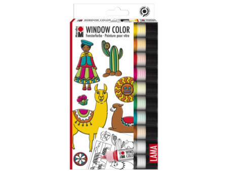 Marabu KiDS Window Color 'LAMA', set, 10 x 25 ml