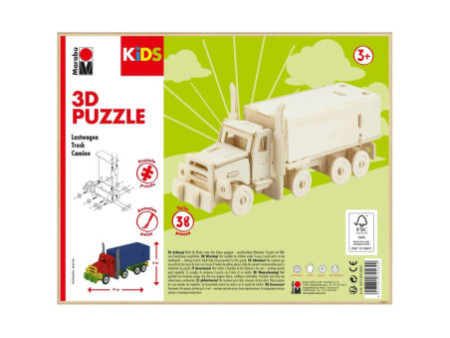 Marabu KiDS Puzzle 3D 'Camion', 38 pièces