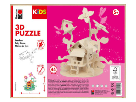 Marabu KiDS Puzzle 3D 'Maison des fées', 43 pièces