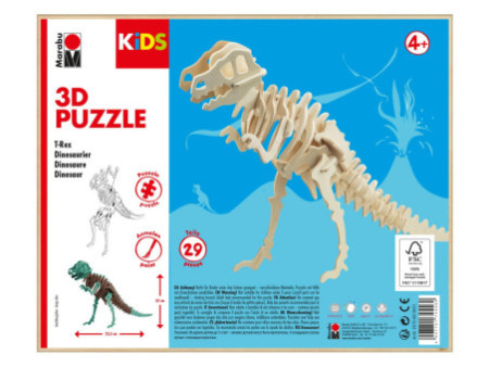 Marabu KiDS Puzzle 3D 'Dinosaure T-Rex', 29 pièces