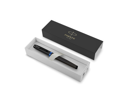 PARKER Stylo roller IM Vibrant Rings, noir / bleu