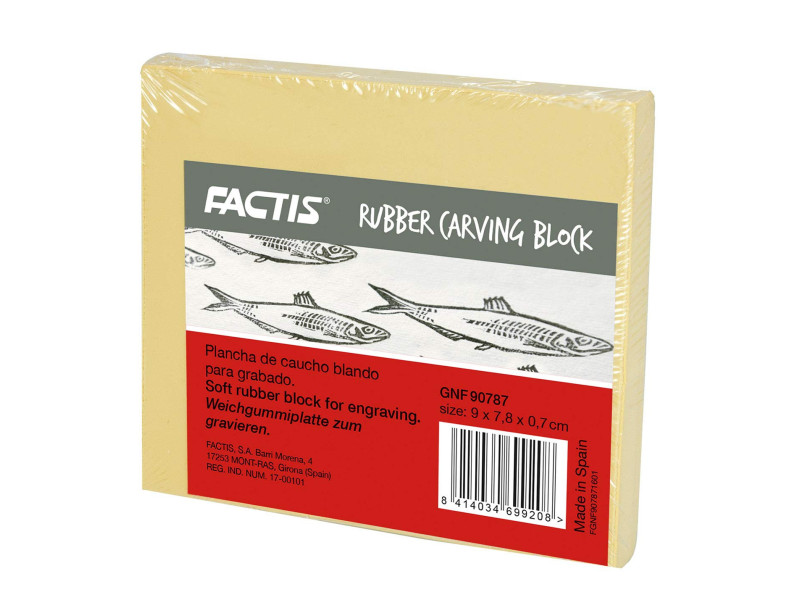 Marabu Plaque à graver 'Factis Rubber Carving Block', 90 mm