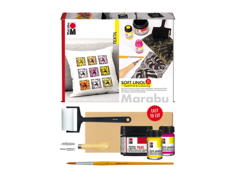 Marabu Kit de transfert textile 'Soft Linol Print&Colouring'