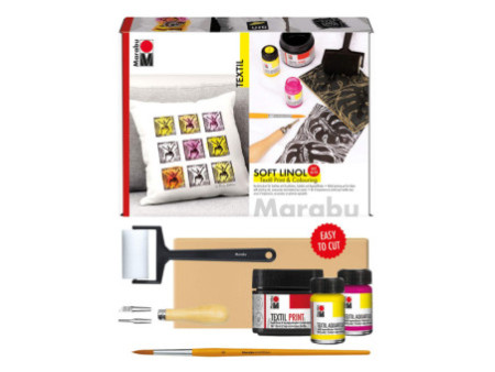Marabu Kit de transfert textile 'Soft Linol Print&Colouring'