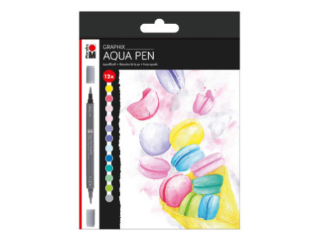 Marabu Feutre aquarellable Pen Graphix ICE ICE BABY, étui
