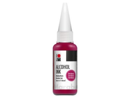 Marabu Encre permanente Alcohol Ink, 20 ml, bordeaux