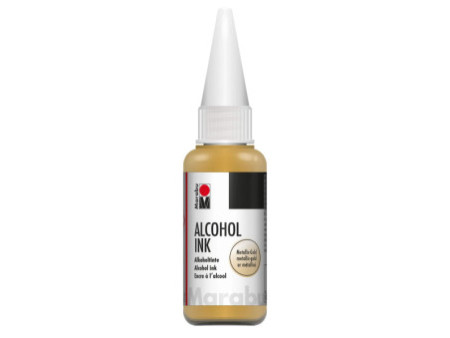 Marabu Encre permanente Alcohol Ink, 20 ml, or métallisé
