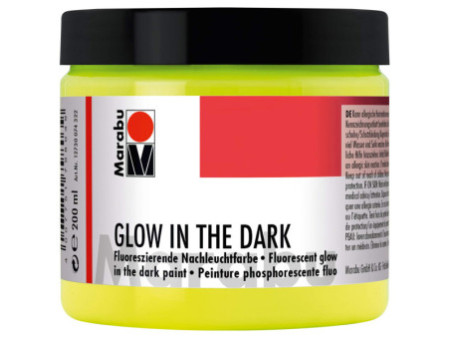 Marabu Peinture phosphorescente Glow in the dark, jaune