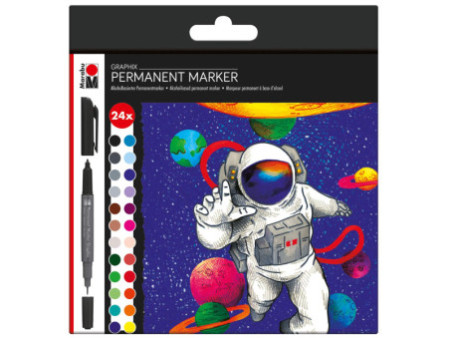 Marabu Marqueur permanent Graphix 'HERO OF GALAXY', étui 24