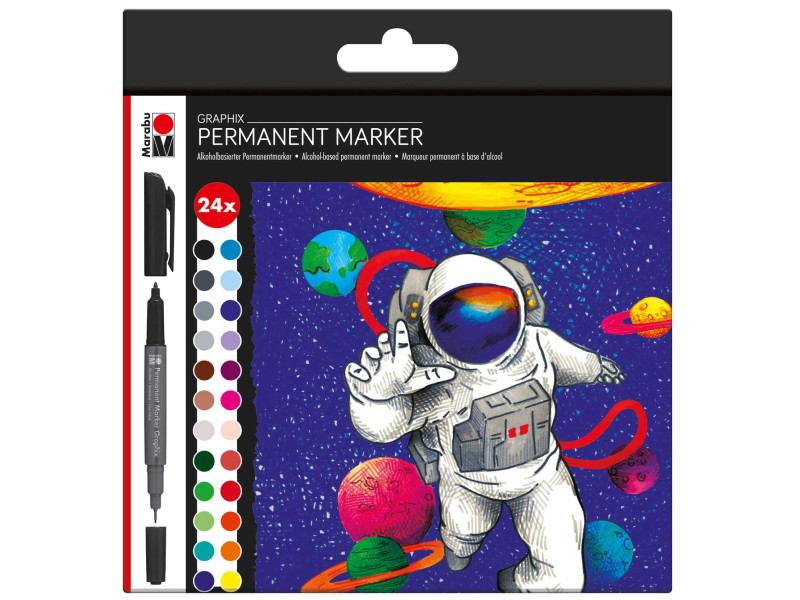 Marabu Marqueur permanent Graphix 'HERO OF GALAXY', étui 24