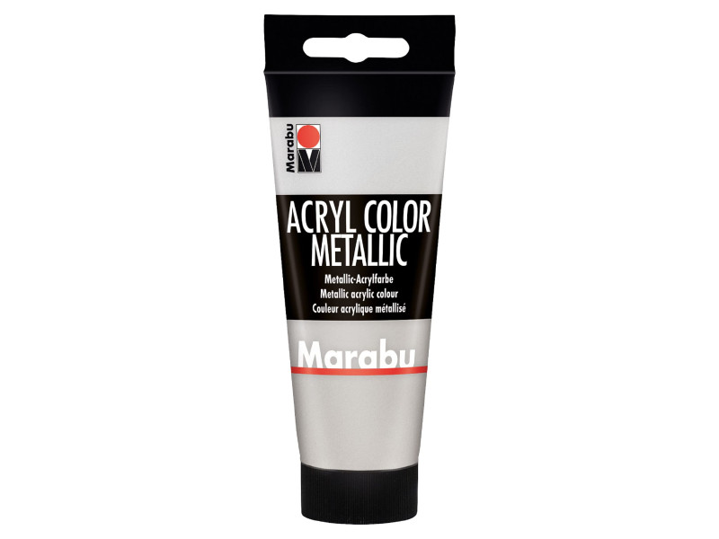 Marabu Peinture acrylique AcrylColor, 100 ml, argent 082