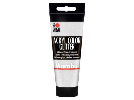 Marabu Peinture acrylique AcrylColor, glitter silber 582