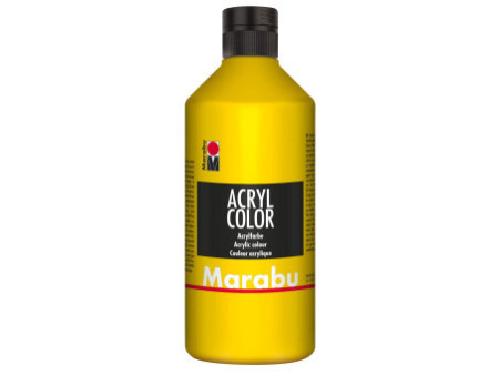 Marabu Peinture acrylique Acryl Color, 500 ml, jaune 019